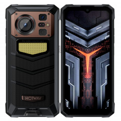  Téléphone robuste HOTWAV W11, 6 Go + 256 Go, vision nocturne, 20 800 mAh, 6,6 pouces Android 13 MT8788 Octa Core, réseau : 4G, OTG (or bronzé)